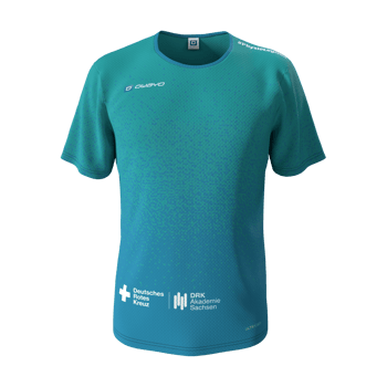 Produktansicht DRKAkademieSachsen Herrenshirt Türkis Produktansicht DRKAkademieSachsen Herrenshirt Türkis