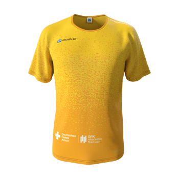Produktansicht DRKAkademieSachsen Herrenshirt Gelb Produktansicht DRKAkademieSachsen Herrenshirt Gelb