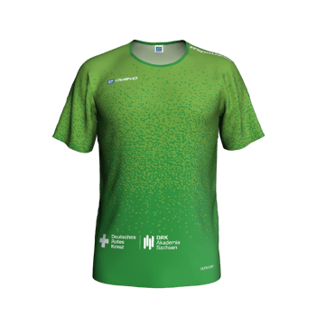 Produktansicht DRKAkademieSachsen Herrenshirt Grün Produktansicht DRKAkademieSachsen Herrenshirt Grün