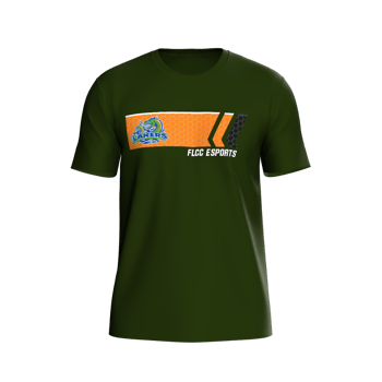 Product view FLCCEsports FLCC Esports - Prime T-Shirt - Finish Line - Green and Orange Product view FLCCEsports FLCC Esports - Prime T-Shirt - Finish Line - Green and Orange