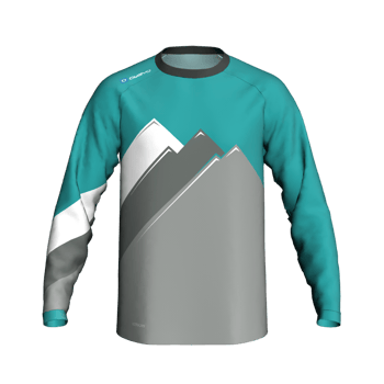 Produktansicht Trailschlawinershop Jersey Herren Berge Türkis Produktansicht Trailschlawinershop Jersey Herren Berge Türkis