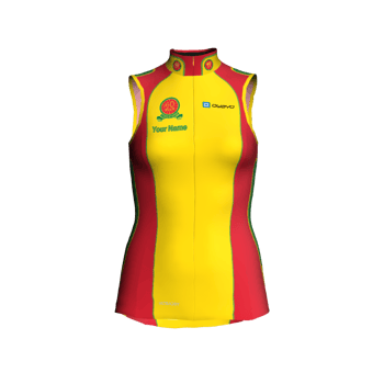 Product view fortypluscc Women's tailored short sleeve jersey in Club Colours with reflective band and zip pocket. Includes the option to add your name, club section or both.
 Product view fortypluscc Women's tailored short sleeve jersey in Club Colours with reflective band and zip pocket. Includes the option to add your name, club section or both.