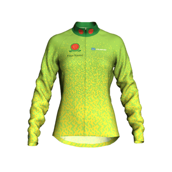 Product view fortypluscc Premium tailored Women's Winter long sleeve Jersey with club logo in anniversary Colours with reflective band and zip pocket. Includes the option to add your name, club section or both. Product view fortypluscc Premium tailored Women's Winter long sleeve Jersey with club logo in anniversary Colours with reflective band and zip pocket. Includes the option to add your name, club section or both.