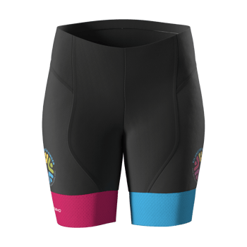 Produktansicht netzwerk.SOZIAL Radhose Zwift Edition Damen mit KfK-Logo