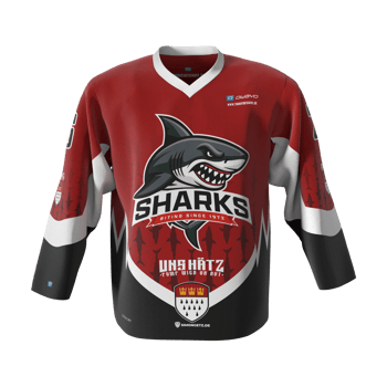 Produktansicht trikotdesigns BITING SHARKS RED Produktansicht trikotdesigns BITING SHARKS RED