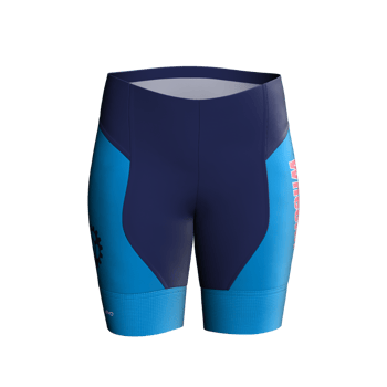 Product view CentralOregonWheelers Women's Blue Anniversary shorts