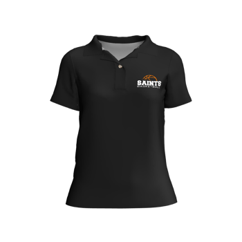 Produktansicht saints-basketball Polo Damen schwarz Logo