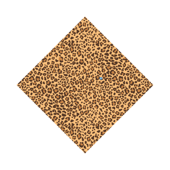 Product view bandana Leo-Muster: Cognac, Schwarz Product view bandana Leo-Muster: Cognac, Schwarz