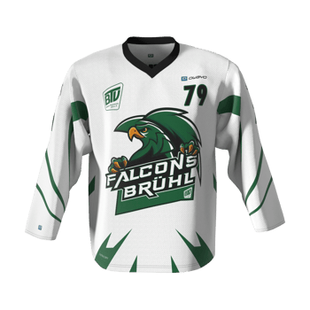 Produktansicht falcons-bruehl Senior-Trikot 2026, weiß Produktansicht falcons-bruehl Senior-Trikot 2026, weiß
