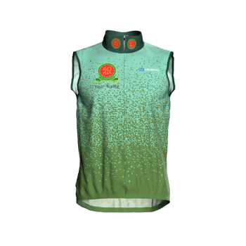 Product view fortypluscc Packable wind jacket in alternative colourway of blanded shades of green. Product view fortypluscc Packable wind jacket in alternative colourway of blanded shades of green.